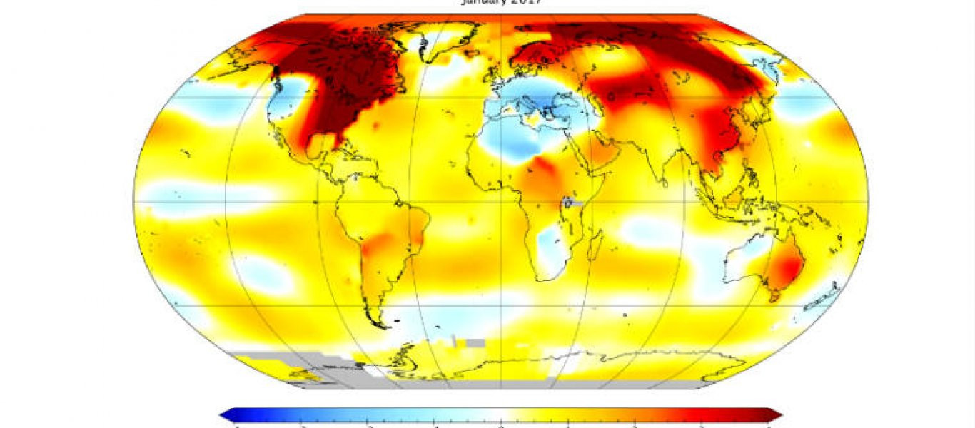 NASA: Ο Ιανουάριος 2017 ήταν ο τρίτος θερμότερος εδώ και 137 χρόνια